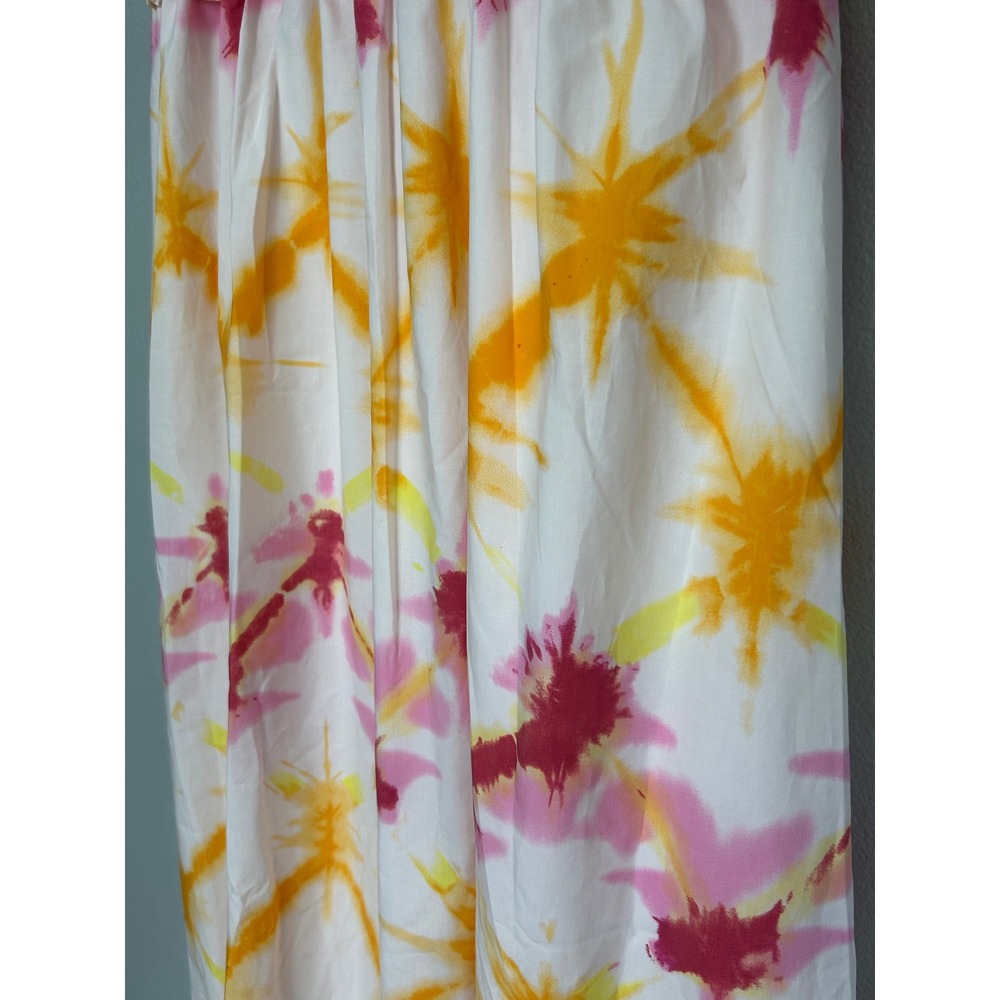 NWT Rails Rumi Dress Medium diamond Tie Dye Smocked Midi Dress Summer Boho chic - Picture 6 of 10